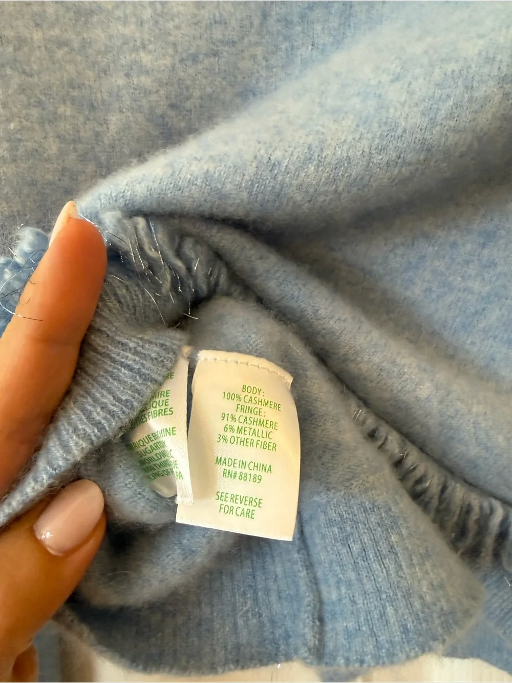 Lilly Pulitzer Heathered Oxford Blue Vista Cashmere Sweater size xs